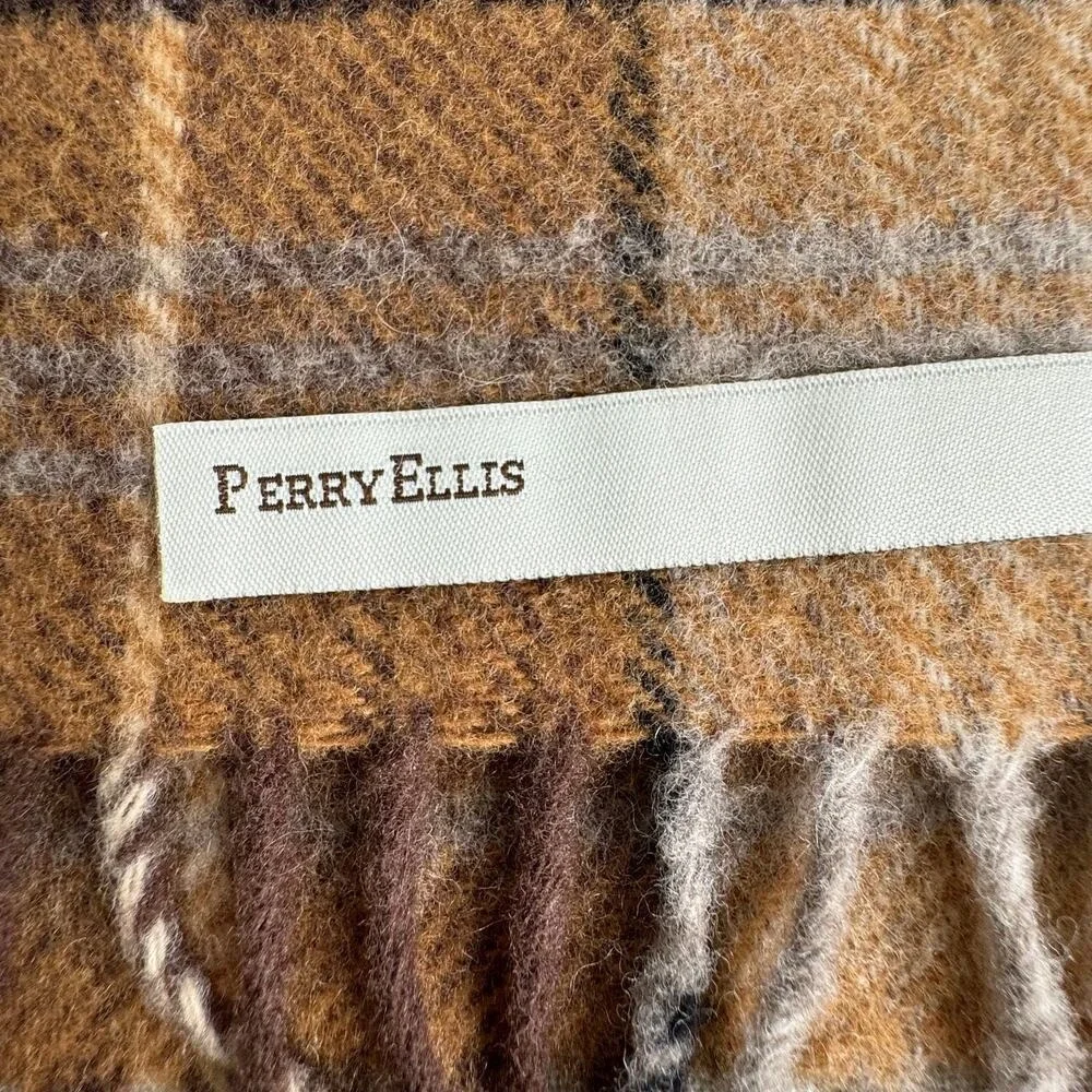 Perry Ellis brown/red‎ wool scarf